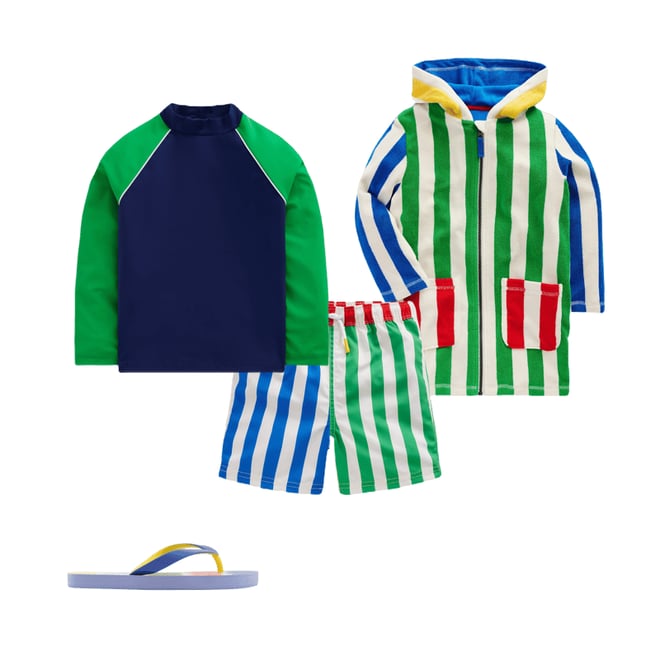 1st bundle featuring 3 items which compliment Swim Shorts, Hotchpotch Stripe