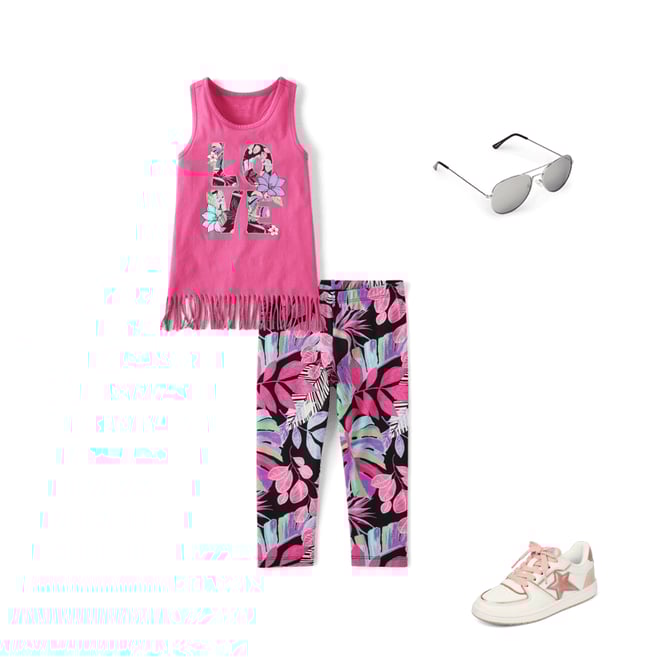 4th bundle featuring 3 items which compliment Girls Print Capri Leggings