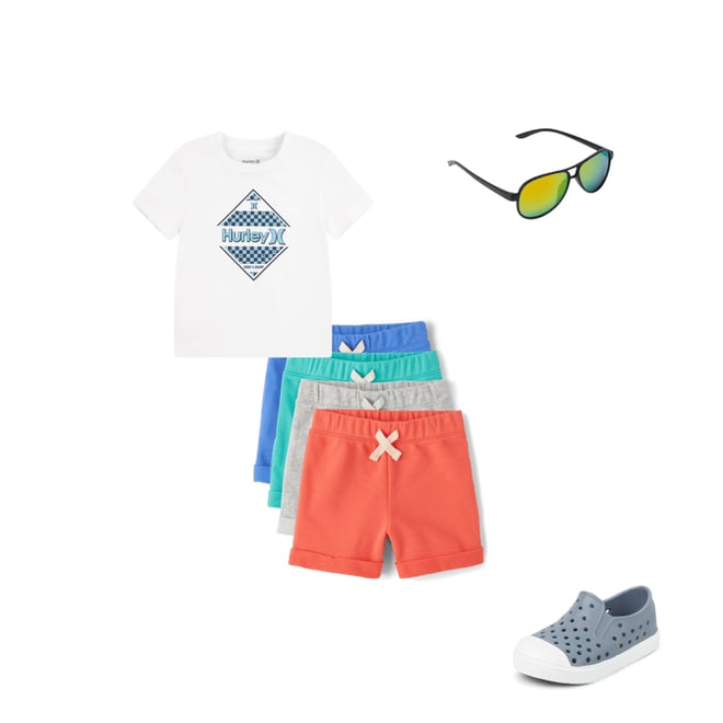 3rd bundle featuring 3 items which compliment Baby And Toddler Boys Roll Cuff French Terry Shorts