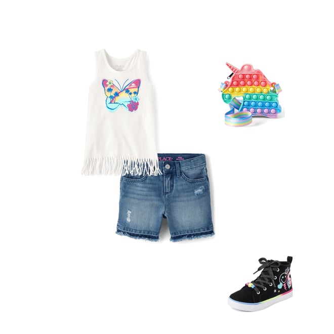 2nd bundle featuring 3 items which compliment Girls Denim Midi Shorts