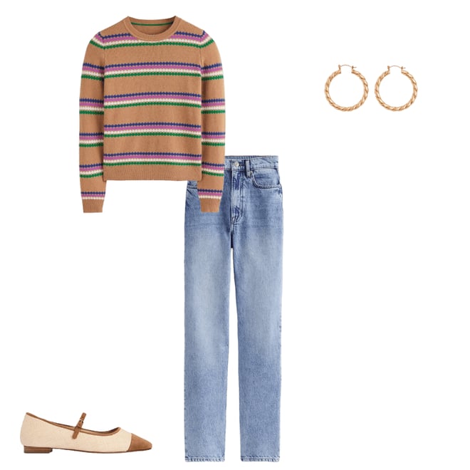 3rd bundle featuring 3 items which compliment High Rise Straight Leg Jeans-Light Wash