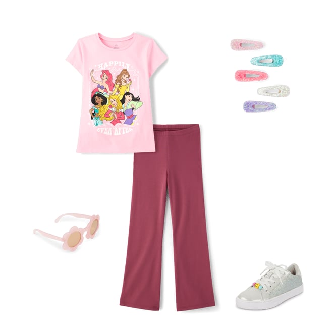 3rd bundle featuring 4 items which compliment Girls Disney Princess Graphic Tee