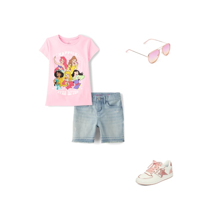 2nd bundle featuring 3 items which compliment Girls Disney Princess Graphic Tee