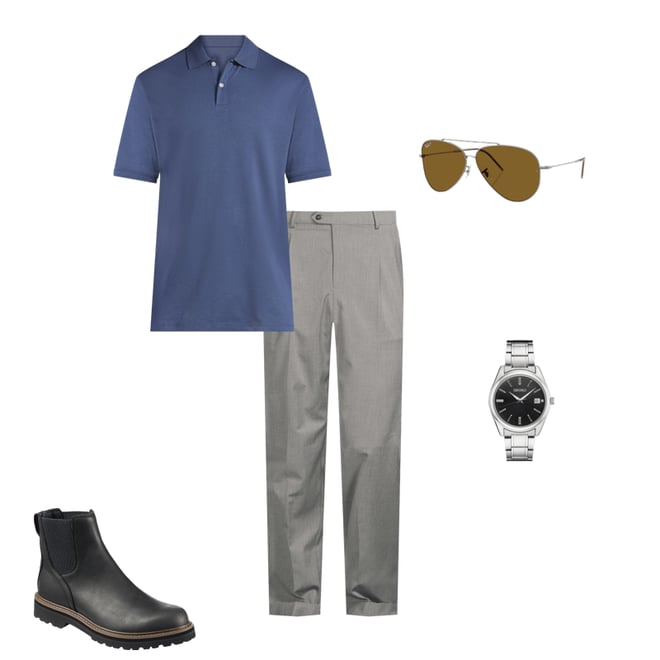 Roundtree & Yorke travelSMART Classic Fit Herringbone