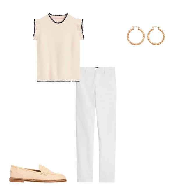 6th bundle featuring 3 items which compliment Barnsbury Chino Pants-White