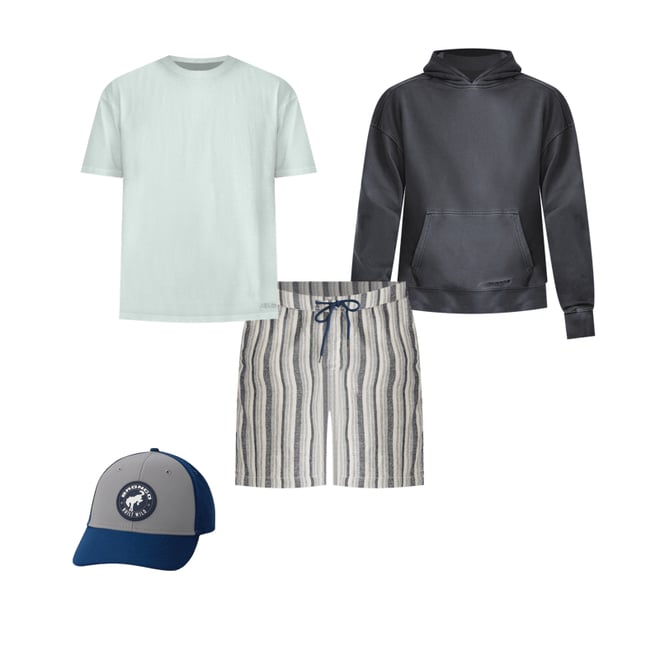 Striped Linen Shorts 7"