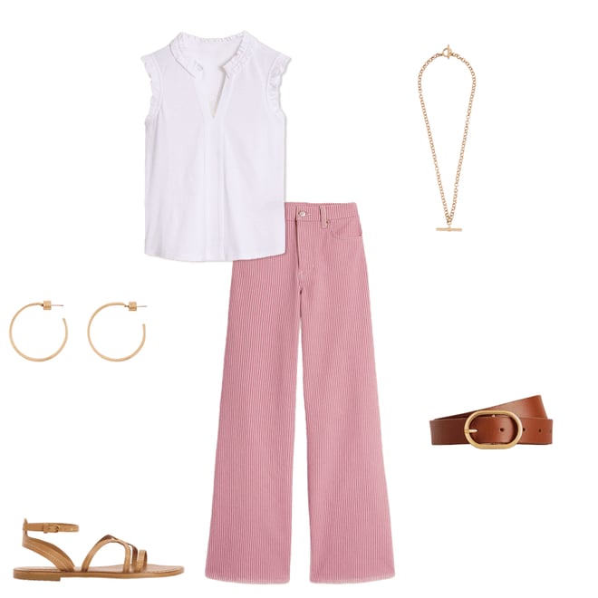 1st bundle featuring 5 items which compliment Lola Sleeveless Top-White