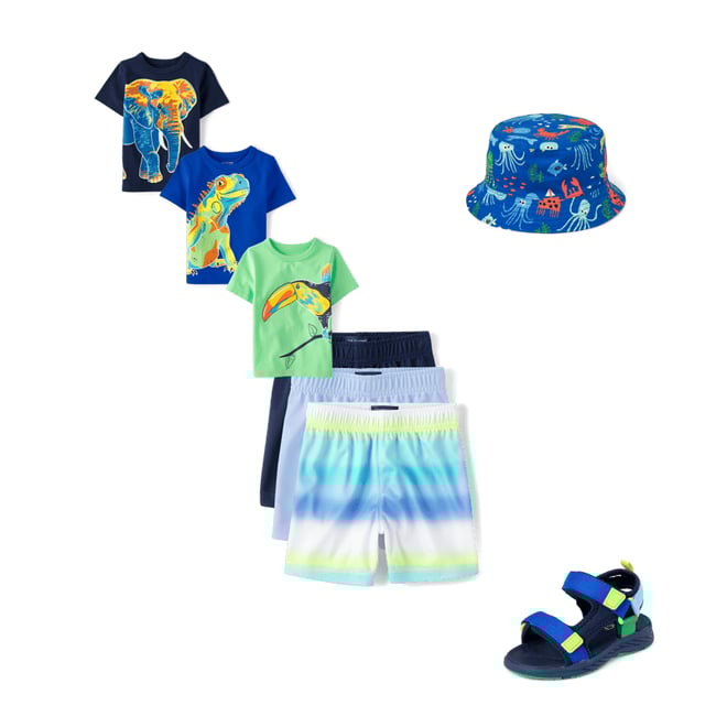 2nd bundle featuring 3 items which compliment Baby And Toddler Boys Print Performance Basketball Shorts 3-Pack