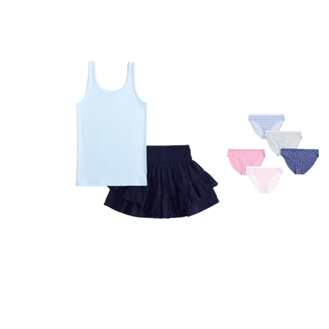 tiered gauzy mini skort