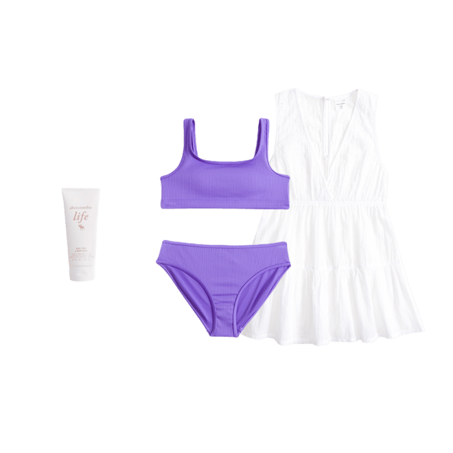 scoopneck high waist two-piece swimsuit