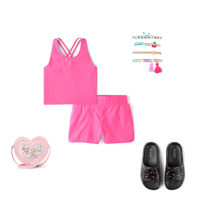 2nd bundle featuring 4 items which compliment Girls Quick Dry Cross Back Tank Top