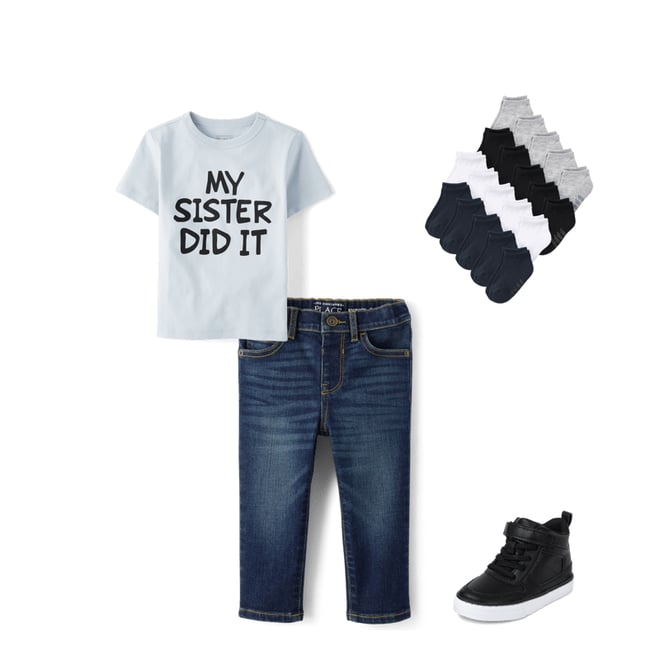 2nd bundle featuring 3 items which compliment Baby And Toddler My Sister Did It Graphic Tee