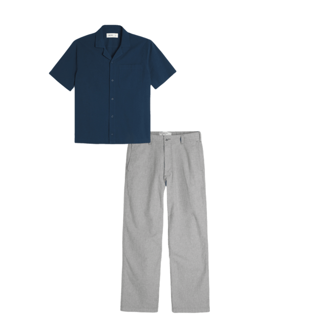 Short-Sleeve Seersucker Pocket Shirt