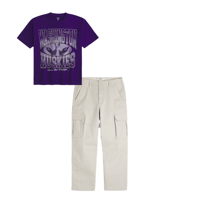 Boxy Washington Huskies Graphic Tee