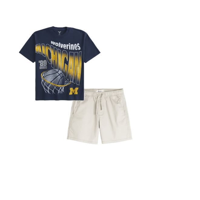 Boxy Michigan Wolverines Graphic Tee
