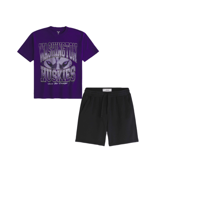 Boxy Washington Huskies Graphic Tee