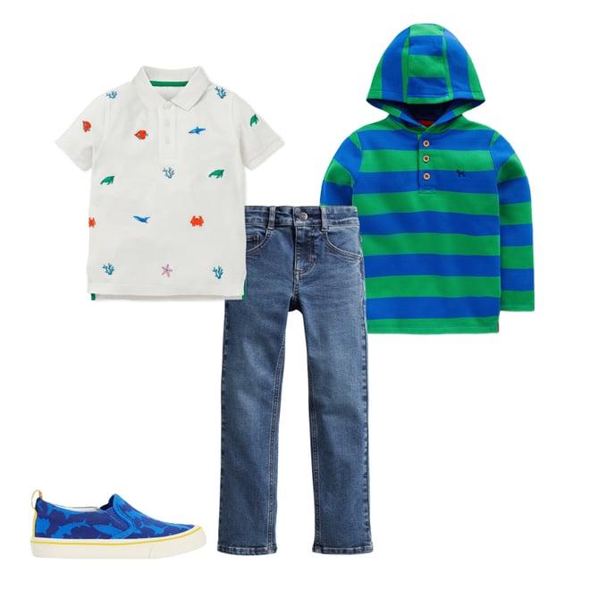 3rd bundle featuring 3 items which compliment Piqué Polo Shirt-White
