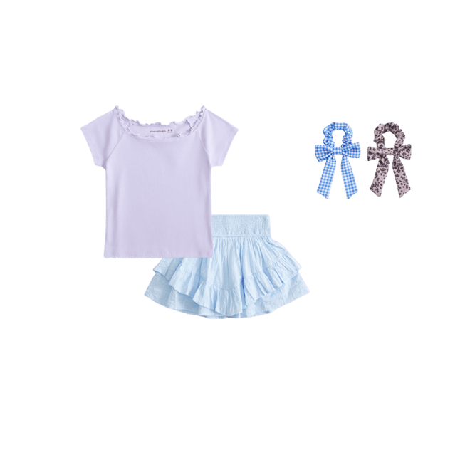 tiered ruffle mini skort