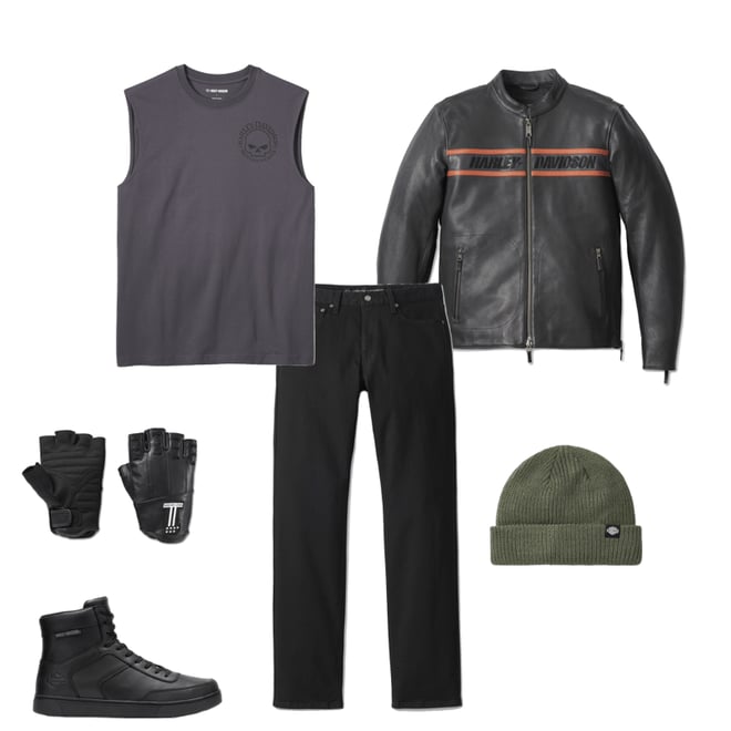 Men's Victory Lane II Leather Jacket - Black | Harley Men's Victory Lane II Leather Jacket - Black | Harley