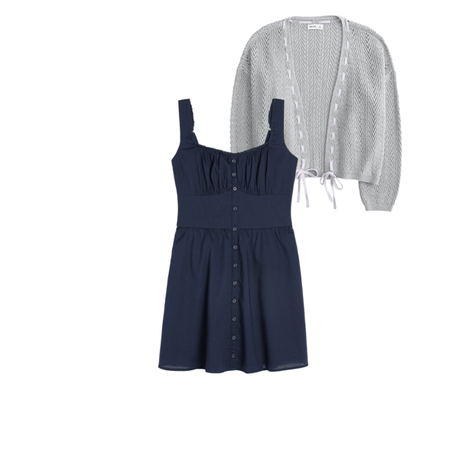 Button-Front Mini Dress