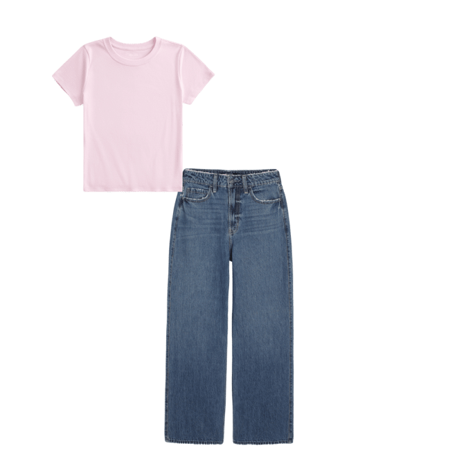 Ultra High-Rise Medium Wash Baggy Jeans