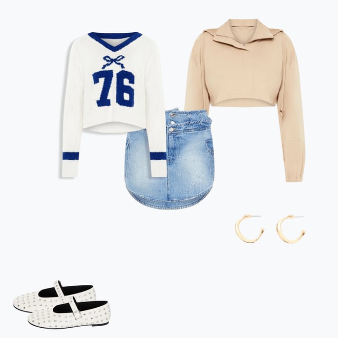 Hooded Zip-Up Cropped Jacket