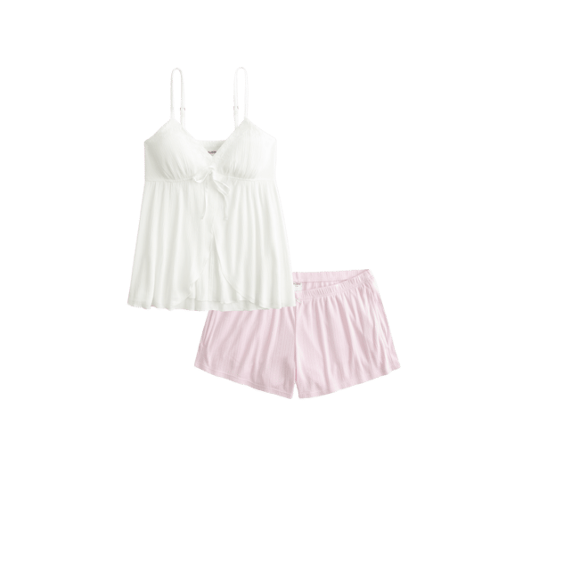 Cozy Pointelle Bow Shortie