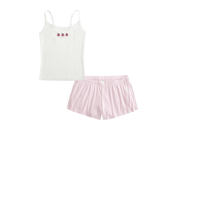 Lace Trim Ladybug Graphic Tank