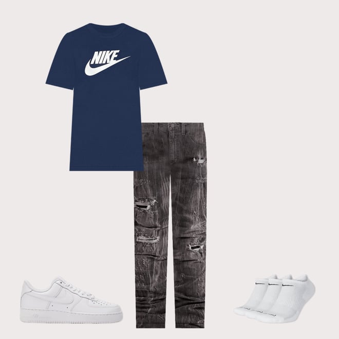 Smoke Rise Rip & Repair Basic Slim Denim