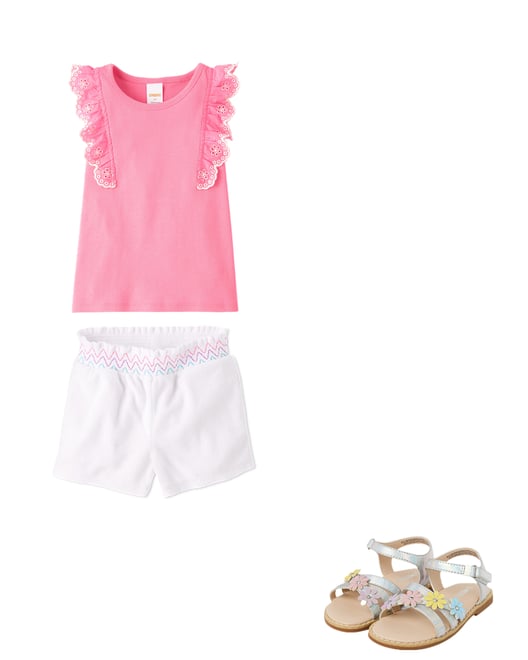 1st bundle featuring 2 items which compliment Girls Rainbow Terry Pull On Shorts