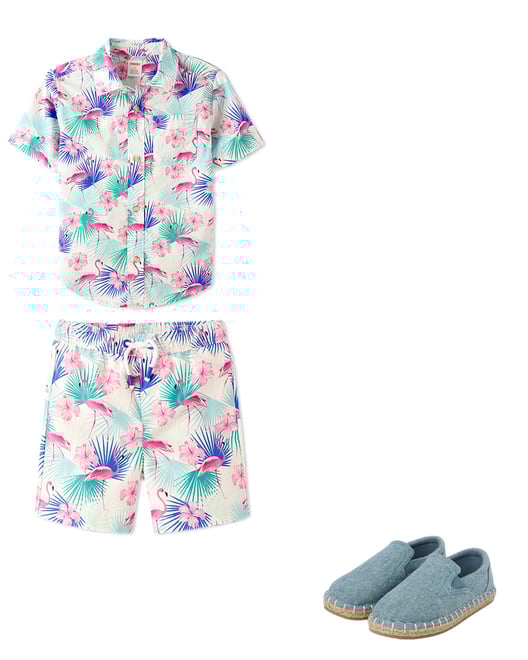2nd bundle featuring 2 items which compliment Boys Flamingo Poplin Button Up Shirt