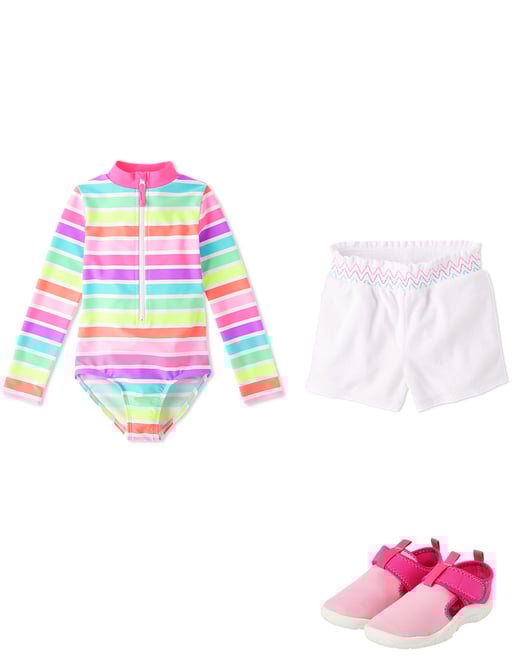 3rd bundle featuring 2 items which compliment Girls Rainbow Terry Pull On Shorts