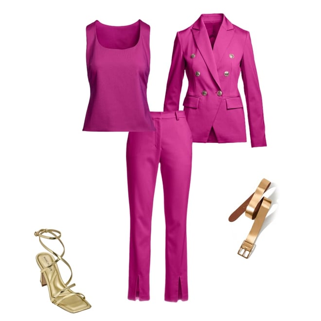 Modern Double-Breasted Blazer Festival Fuchsia | Boston Proper