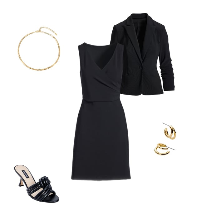Beyond Travel Cross Front Dress Jet Black