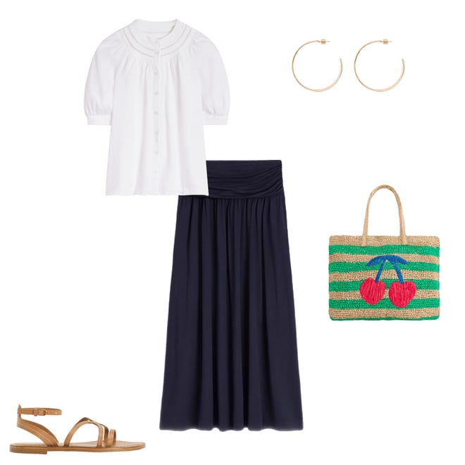 1st bundle featuring 4 items which compliment Rosaline Jersey Skirt-Navy