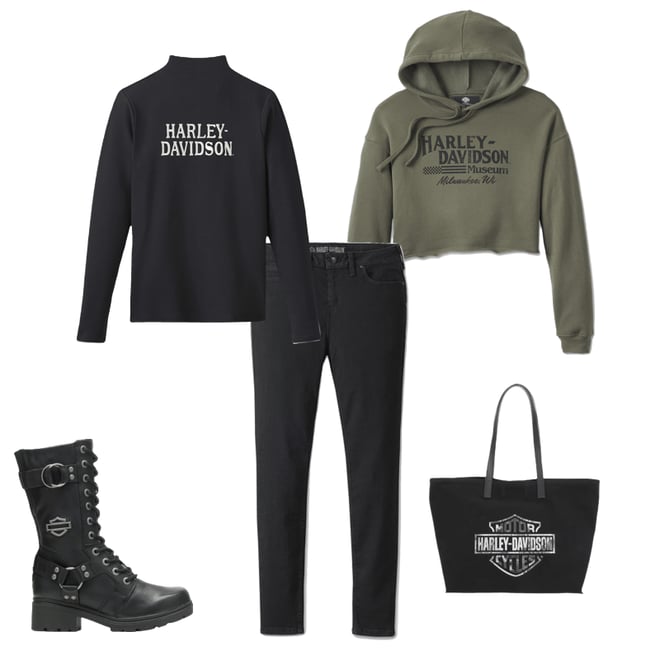 Women's Superstar Milwaukee Mockneck - Harley Black | Harley