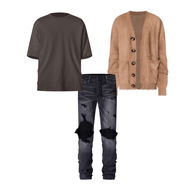 5th bundle featuring 2 items which compliment X738 Chewed Up Denim - Washed Black
