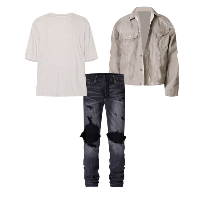 4th bundle featuring 2 items which compliment X738 Chewed Up Denim - Washed Black