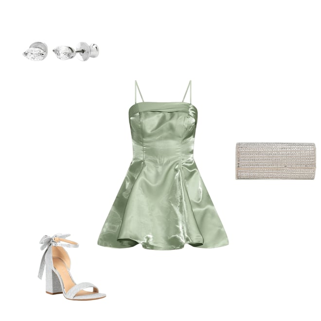 B. Darlin Spaghetti Strap Square Neck Band Party Dress B. Darlin Spaghetti Strap Square Neck Band Party Dress