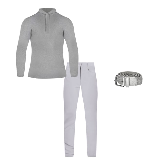 Athletic Fit Stretch Tech Chino - Light Grey