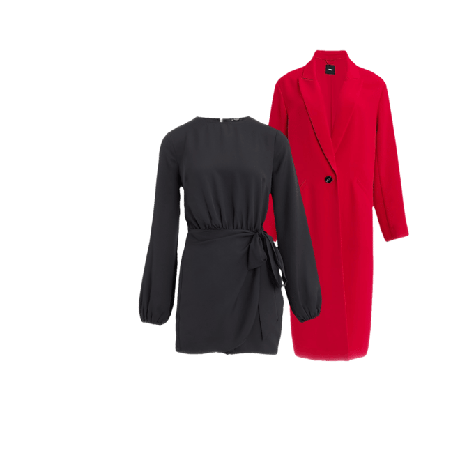 Tie Wrap Long Sleeve Romper | Express