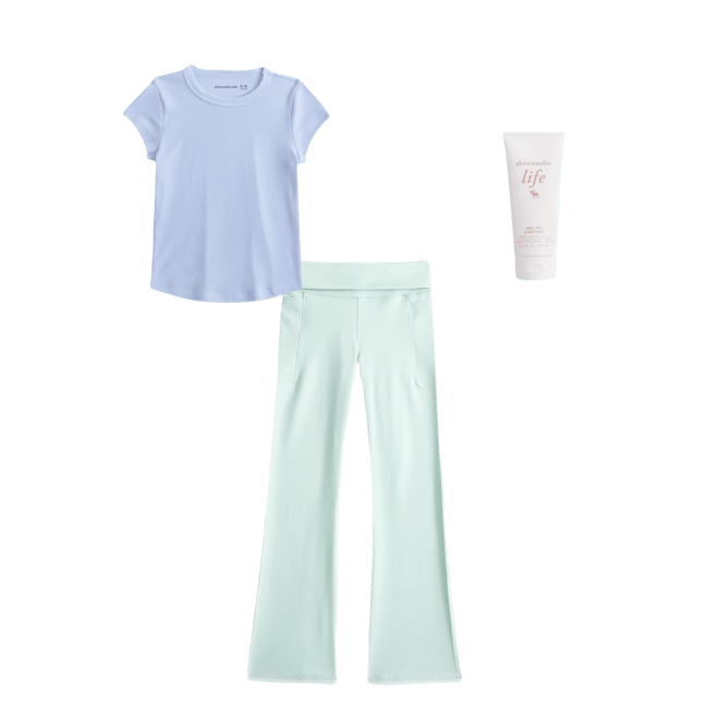 ypb foldover mini flare leggings