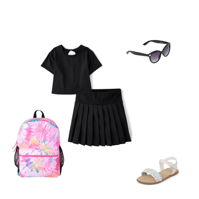 9th bundle featuring 4 items which compliment Girls Quick Dry Pleated Skort
