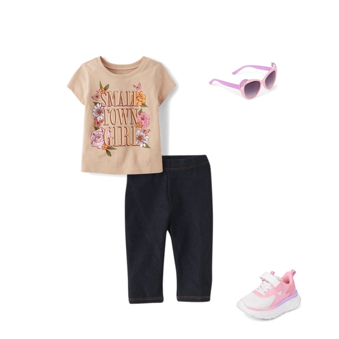 1st bundle featuring 3 items which compliment Baby And Toddler Girls Faux Denim Capri Leggings