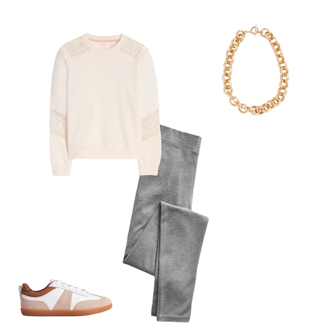 3rd bundle featuring 3 items which compliment High Rise Jersey Leggings-Charcoal Marl