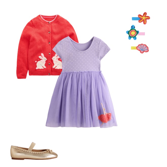 2nd bundle featuring 3 items which compliment Ami Applique Tulle Dress-Misty Lavender Ballerinas