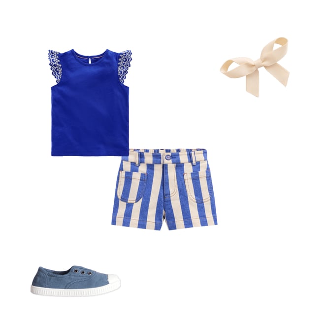 2nd bundle featuring 3 items which compliment Patch Pocket Shorts-Orion Blue/ Ivory