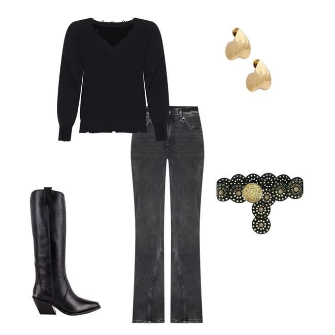 【関税込み】ANINE BING ブラック Tania ロングブーツ ANINE BING Tall Tania Boots - Black
