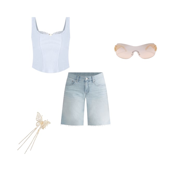 Solid Square-Neck Corset Tank