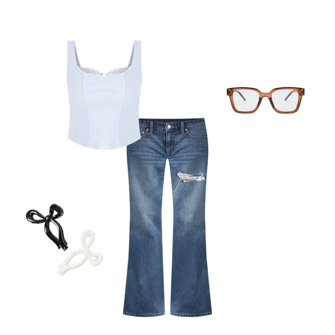 Solid Square-Neck Corset Tank